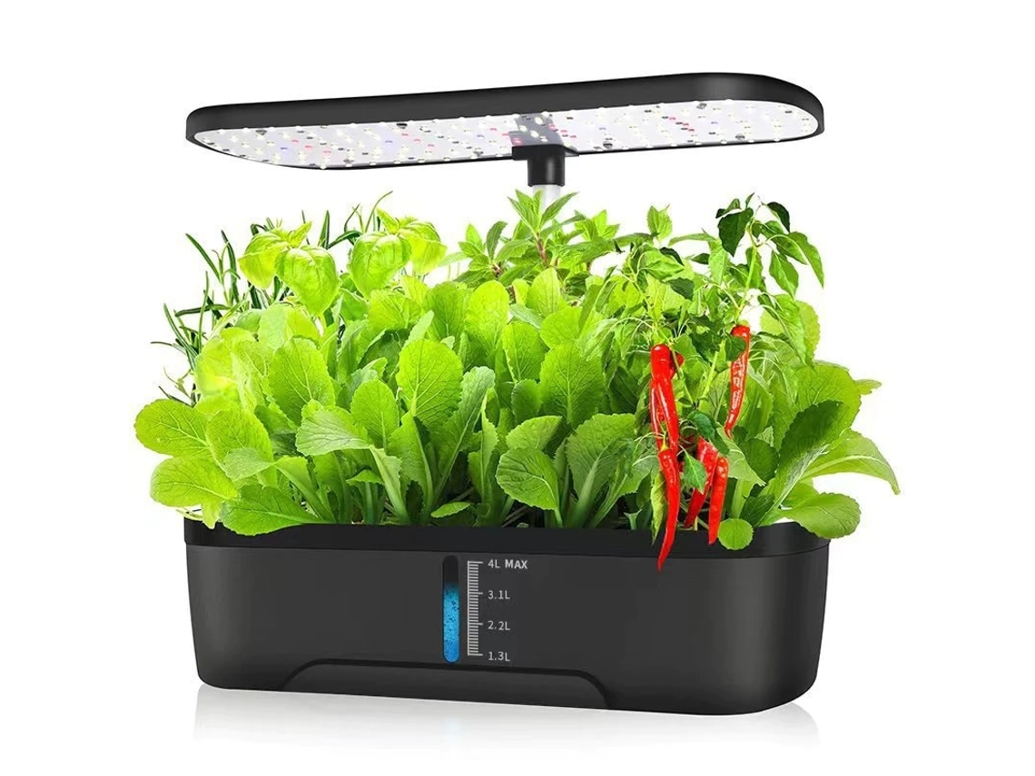 HYMNORA Sistema de cultivo hidropónico para productos orgánicos frescos, iluminación regulable con temporizador automático, bomba de agua silenciosa en tanque