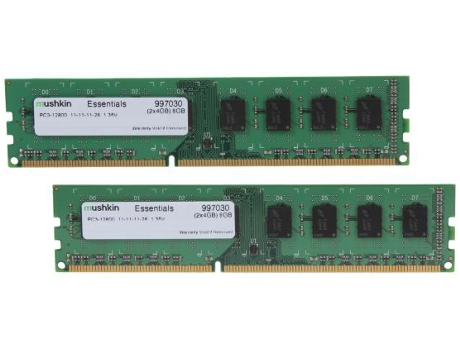 Memoria Ram Mushkin DIMM 8GB DDR3 Essentials 2 x 4 GB 1600 MHz
