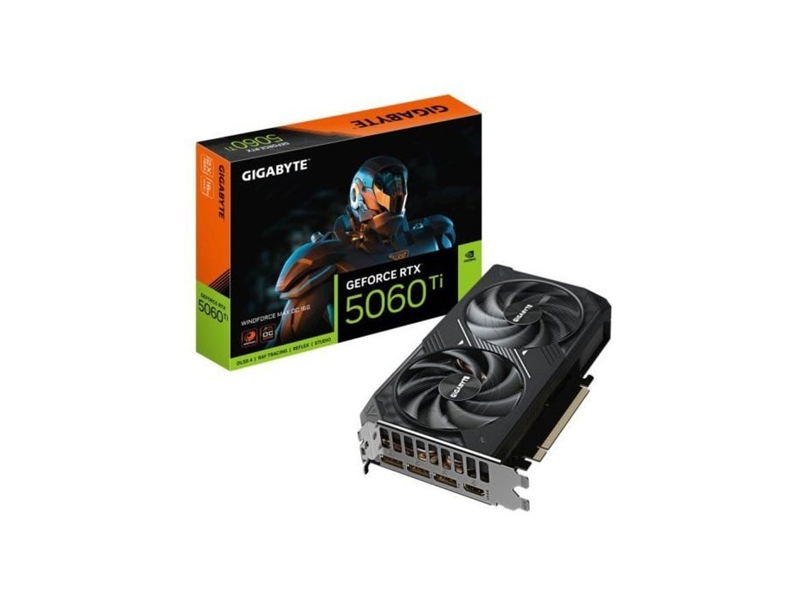 GeForce RTX 5060 Ti Windforce Max OC 16 GB GDDR7 Reflex 2 RTX IA DLSS4 Gigabyte