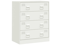 Aparador VIDAXL Blanco Acero (67 x 39 x 83 cm)
