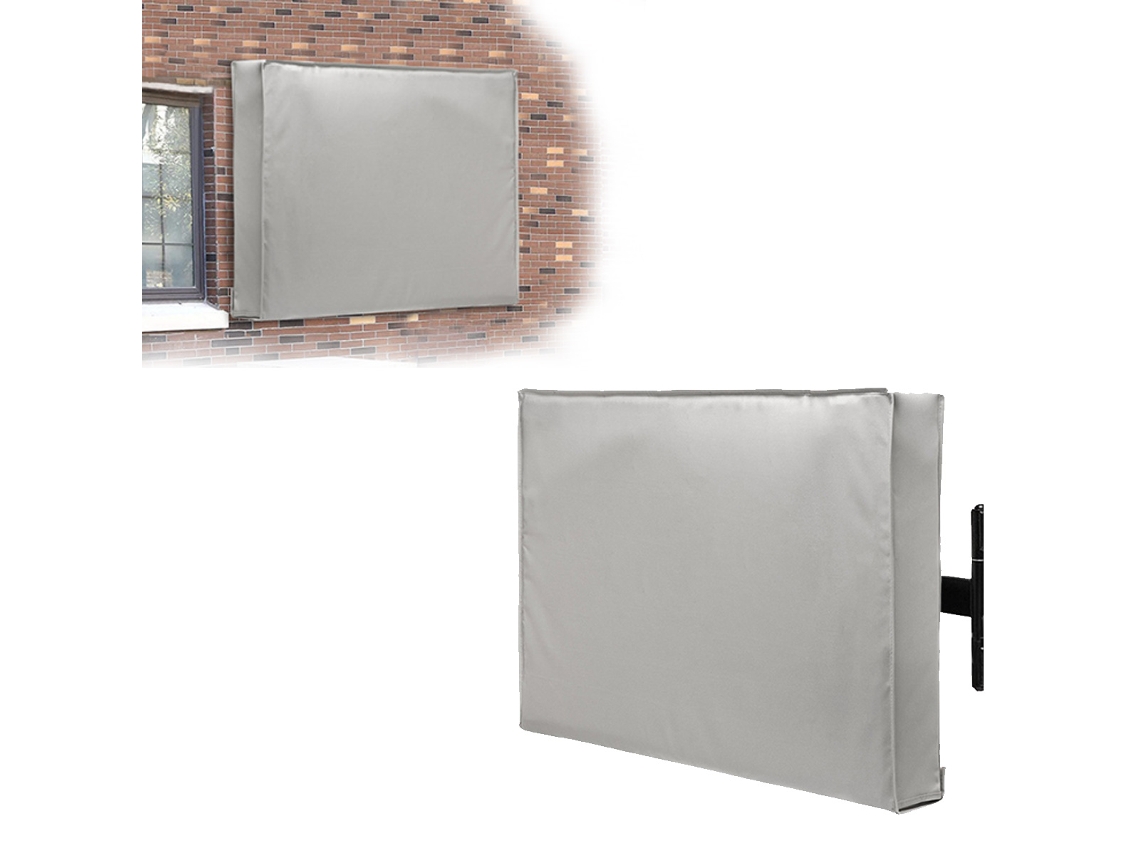KOFIHETY Funda para TV Exterior 46-48 50-52 Pulgadas - Con Cremallera, Resistente al Agua, Protección 360°, 60 a 65 Pulgadas, Interior Suave Sin Rayar - Gris