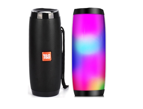Altavoces portátiles Bluetooth Altavoz sin cable Altavoz Bluetooth Potente Alto Boombox Exterior Hifi Tf Radio Fm con luz LED