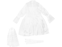 Traje De Boda De Dacrón Blanco Para Hombres, Falda Blanca Para Fiestas, Elegante Traje De Escenario Y