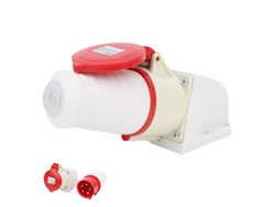 Enchufe Y Tomacorriente Industrial 380/415v 32a 5pines 3p+n+e Ip44 Impermeable Para Operaciones Comerciales