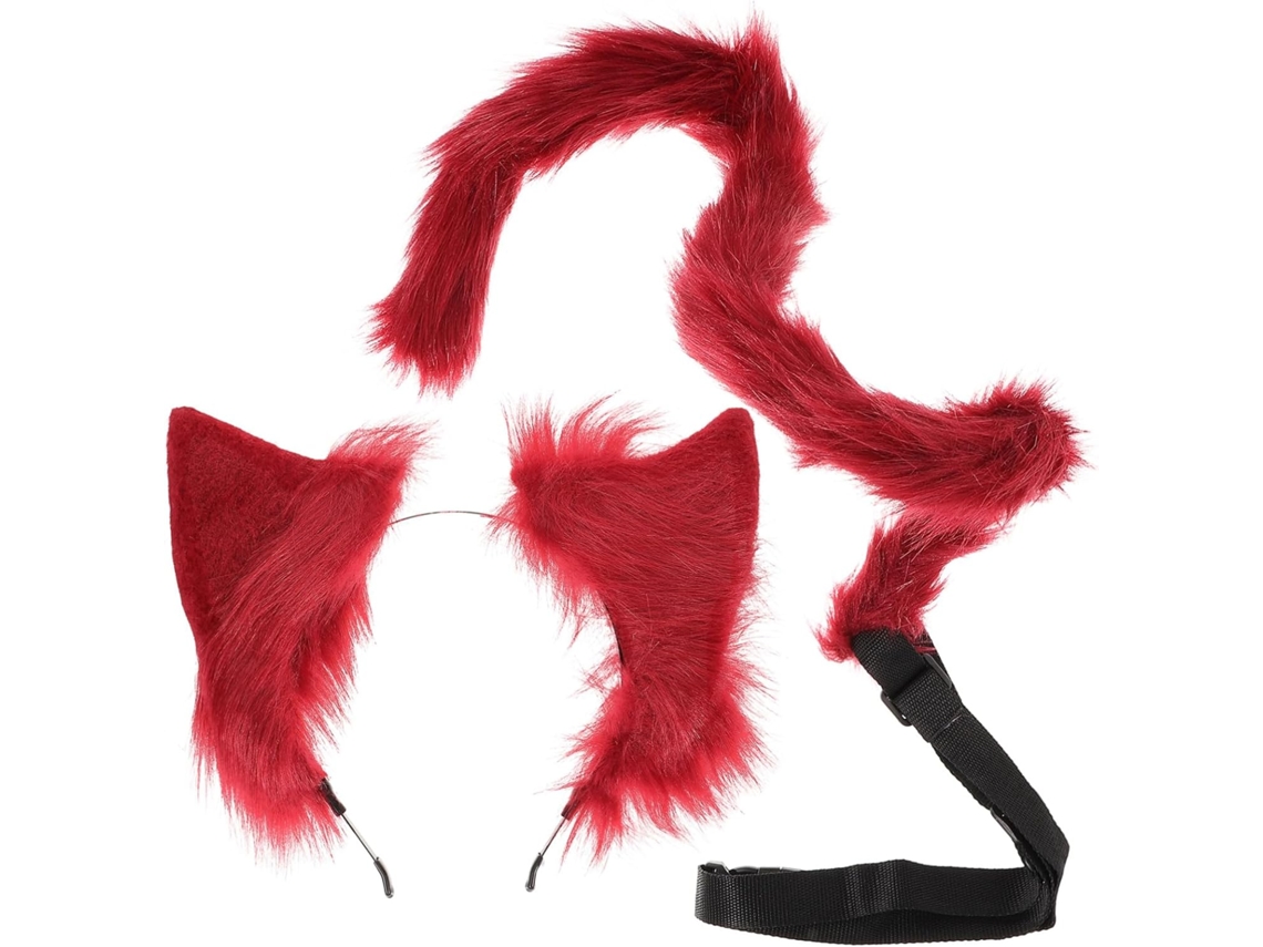 Conjunto De Cabezas De Gato, Accesorio Para Cosplay - Cabeza De Animal Con Cola Para Mujer