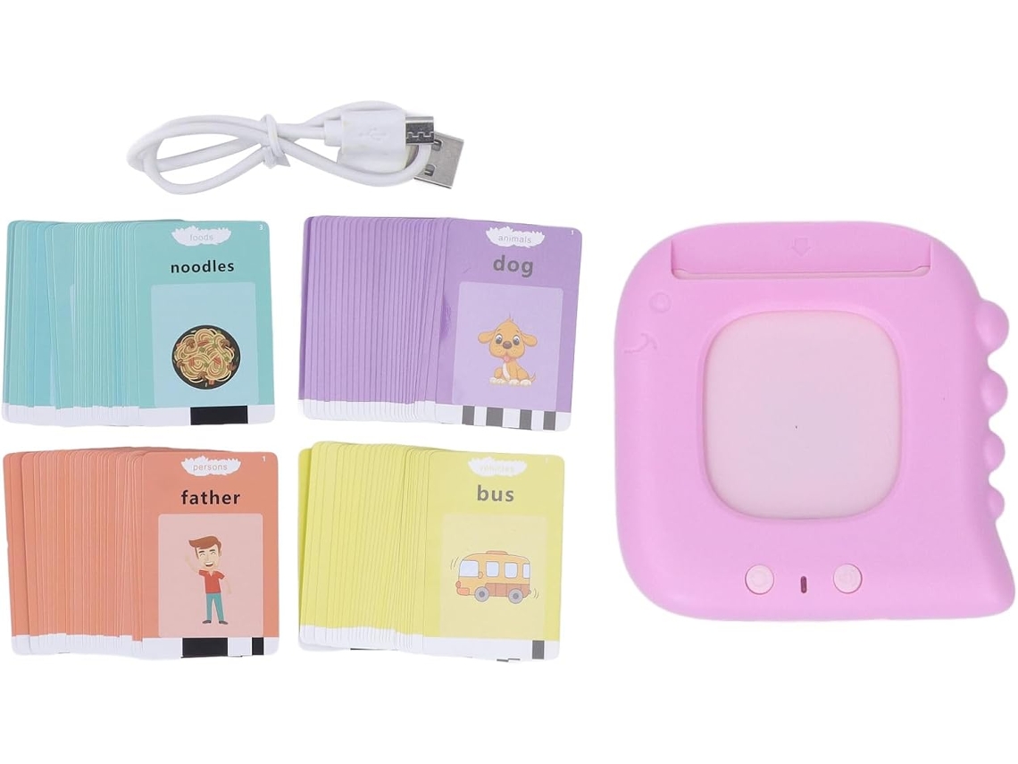 Juego de tarjetas parlantes en inglés para la educación infantil temprana, 112 piezas, CHABERLU