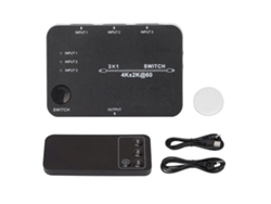 Conmutador De Vídeo Con Interfaz Multimedia Hd 3 En 1, Salida 4k/2k A 60 Hz, Adaptador Estable Y Bajo Consumo De Energía.