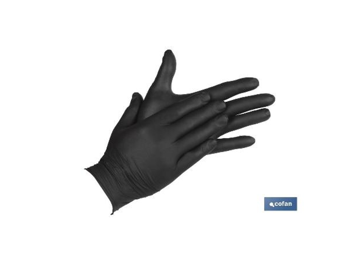 Caja 100 unds. guantes de nitrilo negro t - l