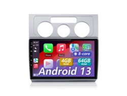 Gps Para Vw Touran 2003 2010 Android 13 Rádio | 8 Core | 4gb 64gb | 9 Hd Ips | Carplay/android Auto Sem Fio | Dsp Áudio