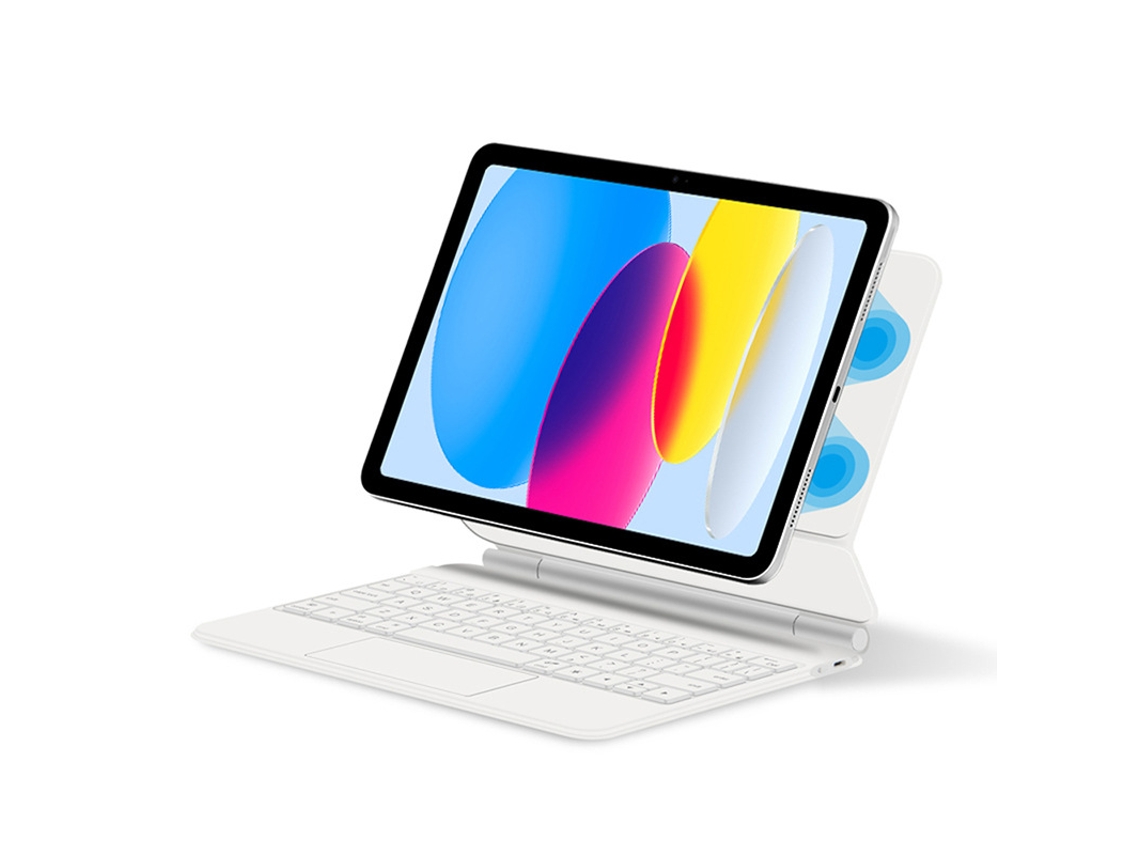 Teclado mágico para Samsung blanco inglés, Tab S9 Fe 10.9/s9/s8/s7 11 Universal Yunzii