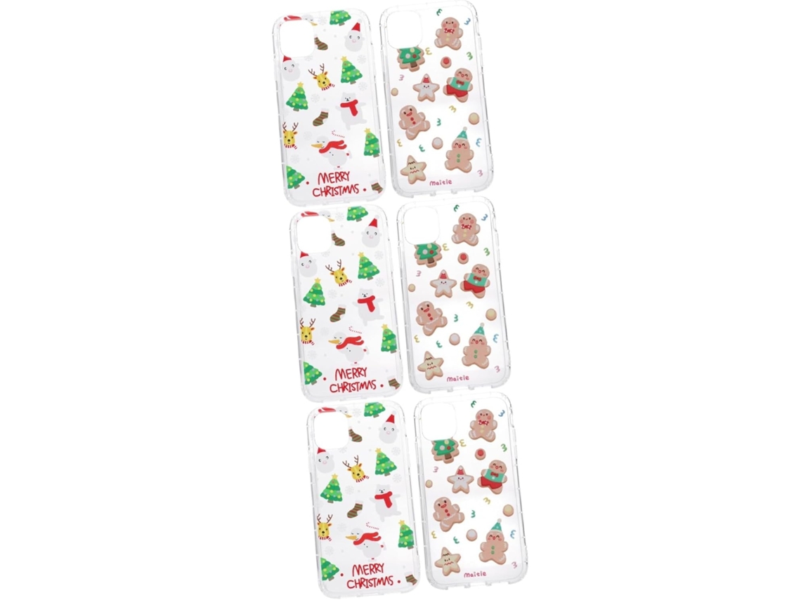 Juego De Estuches De 6 Piezas Con Diseño Navideño, Elementos Festivos, Acabado Impecable, Fácil Acceso A Los Puertos Y