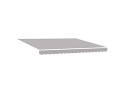 Toldo retráctil manual Vidaxl gris claro de poliéster (400 x 350 cm)