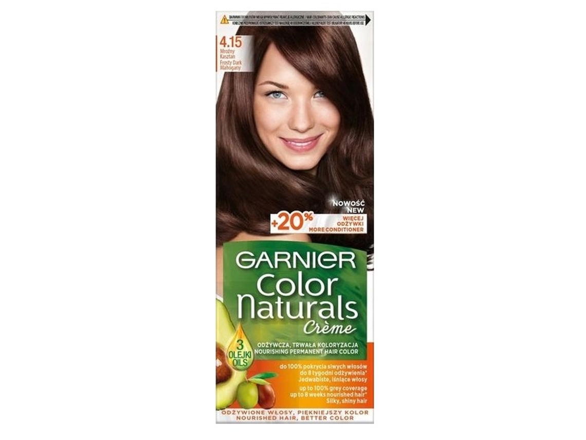 Tinte Para El Cabello Garnier Castaño Helado Tono 4.15 - 1 Caja