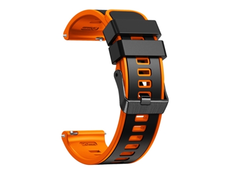 Correa de Silicona 22mm dos colores para Huawei Watch Buds/GT 3 SE/GT 3 Pro 46mm - negro/naranja