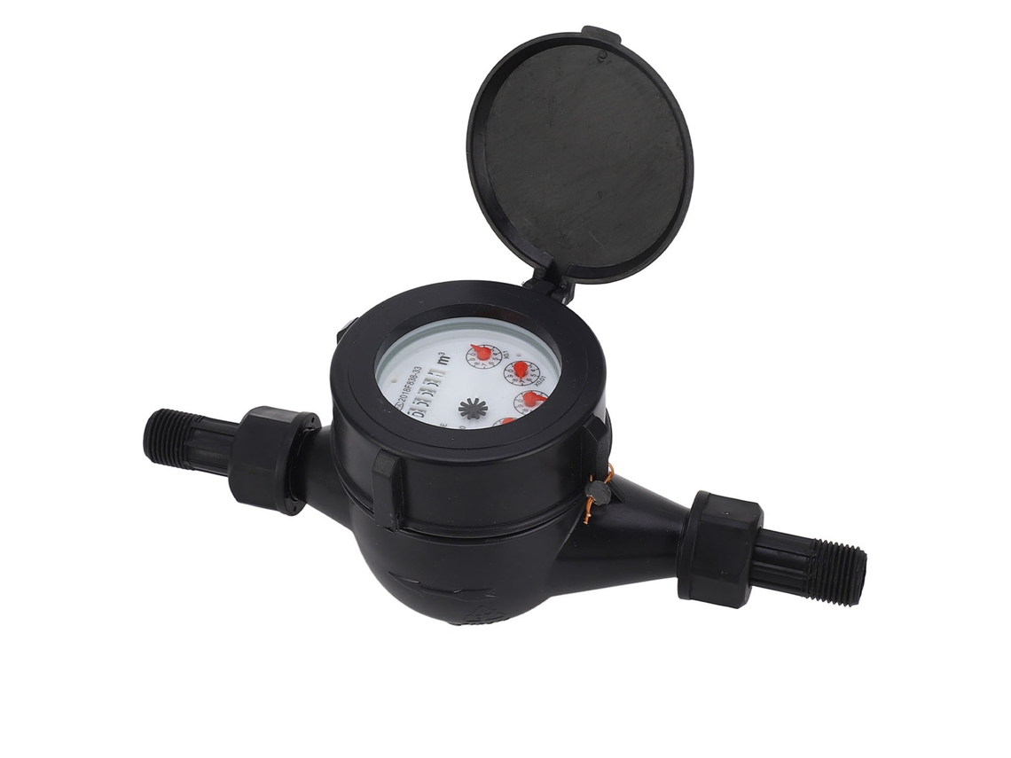 Contador de agua seco DN15 de 15 mm con transmisión magnética, resistente a la corrosión, para uso interior/exterior.