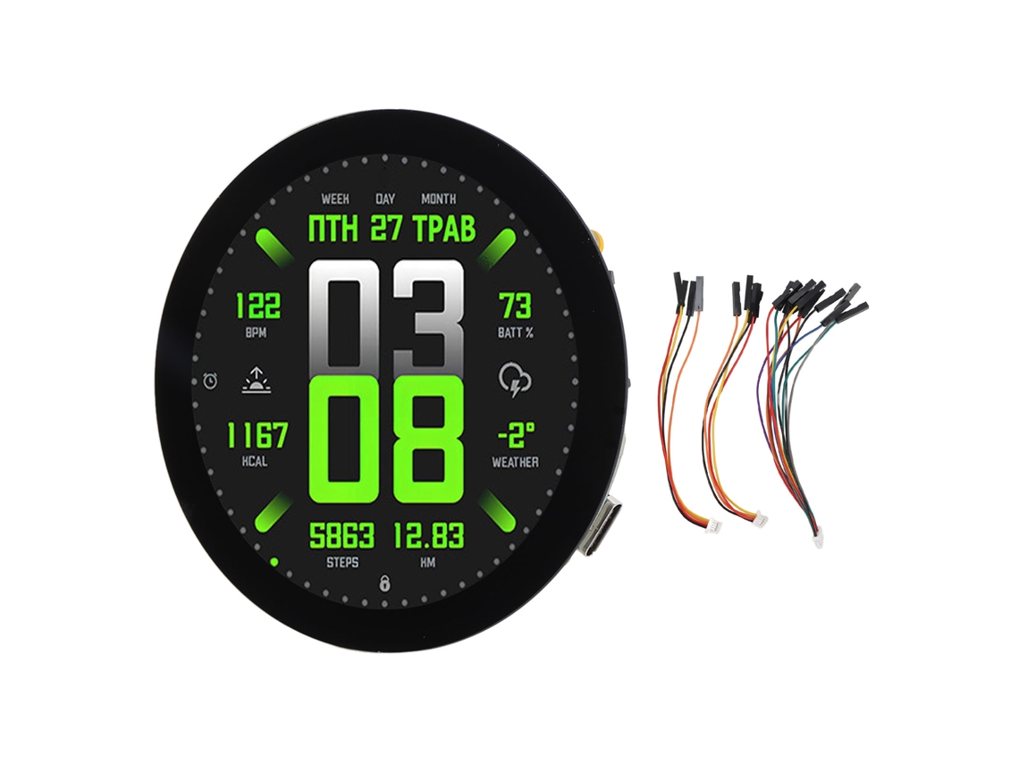 Placa De Desarrollo Lcd Táctil Capacitivo De 2.1 Pulgadas Con Esp32-s3 Wifi Bluetooth 480×480