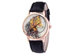 Reloj De Pulsera De Cuarzo Zhoulianfa De Estilo Casual Y Moderno Para Hombre Y Mujer (negro)