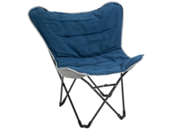Marco de camping doble con capacidad de 120 kg, ligero y portátil, con apoyabrazos para actividades al aire libre.