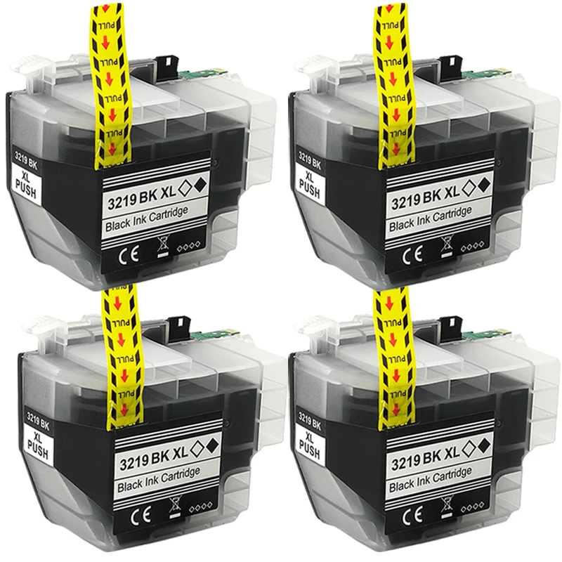 4 Cartuchos De Tinta Negros lc3219xl 3219xl Lc3219 Lc3217 Para Impresoras Brother Mfc J5330dw J5335dw J5730dw J5930dw J6530dw J6930dw J6935dw