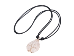 Collar Con Colgante De Piedra Curativa Para Hombres Y Mujeres Que Atrae Prosperidad Y Buena Suerte Con Diamantes De Imitación Blancos.
