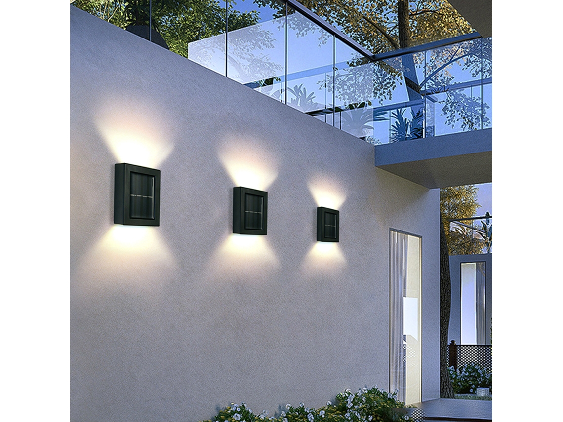 Yncm2026-lámpara Solar De Pared Exterior Impermeable Led Para Jardín Patio Escalera Calle Iluminación Exterior