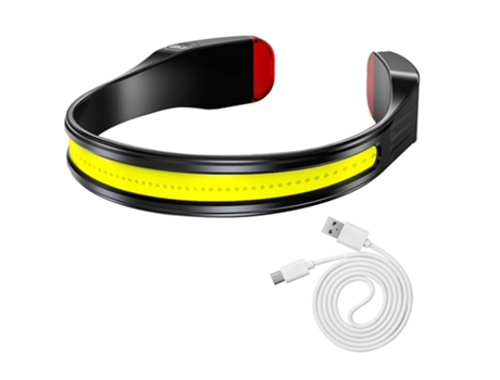 Linterna frontal recargable, linterna frontal USB 400 lúmenes 3 modos COB LED linterna frontal ajustable, linterna frontal recargable brillante de ...