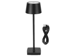 Rebe-lámpara De Escritorio Led Con Carga Usb Luz Blanca Cálida Para Bar Sala De Estar Lectura Negro