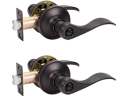 Juego De Anijas Puerta Knobwell Bronce Cepillado Sin Llave Manijas Modernas Para Izquierda Y Derecha. 2 M