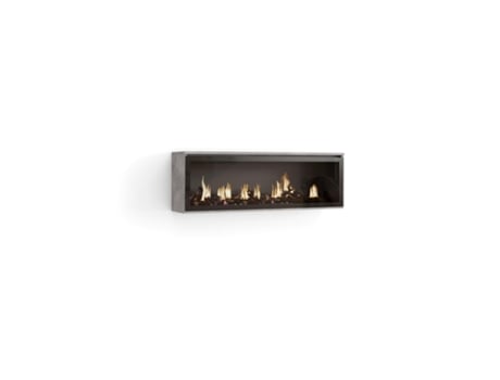 Chimenea eléctrica LED 107x38x25cm Colgado Suspendido Salón - Comedor Bajo Consumo Cemento