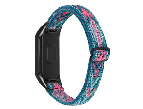 Correa de nailon elásticos trenzados elásticos ajustables con lazo con marco negro para Xiaomi Mi Band 5/6 - estilo 37