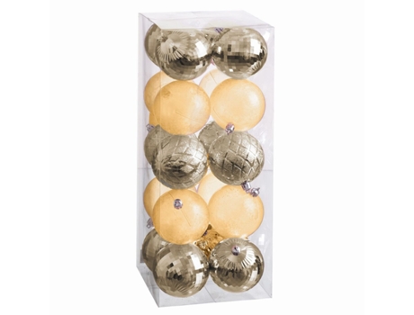 Bolas de Navidad Dorado 8 x 8 x 8 cm (20 Unidades)