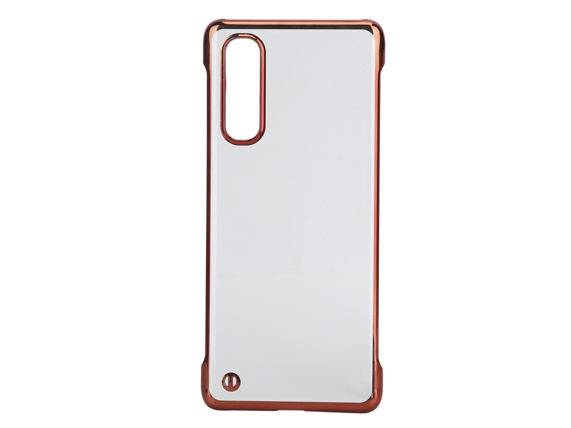 Capa De Telefone Eletroplatada Transparente De Pc Duro Para Oppo Reno3 Pro Meia Borda