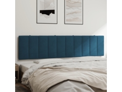 Cabecero De Cama Acolchado Terciopelo Azul 200 Cm