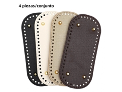 4 Almohadillas Inferiores Para Bolsas De Cuero De Crochet Para Diy, Bolsas De Un Solo Hombro, Carteras Y Otras Manualidades.