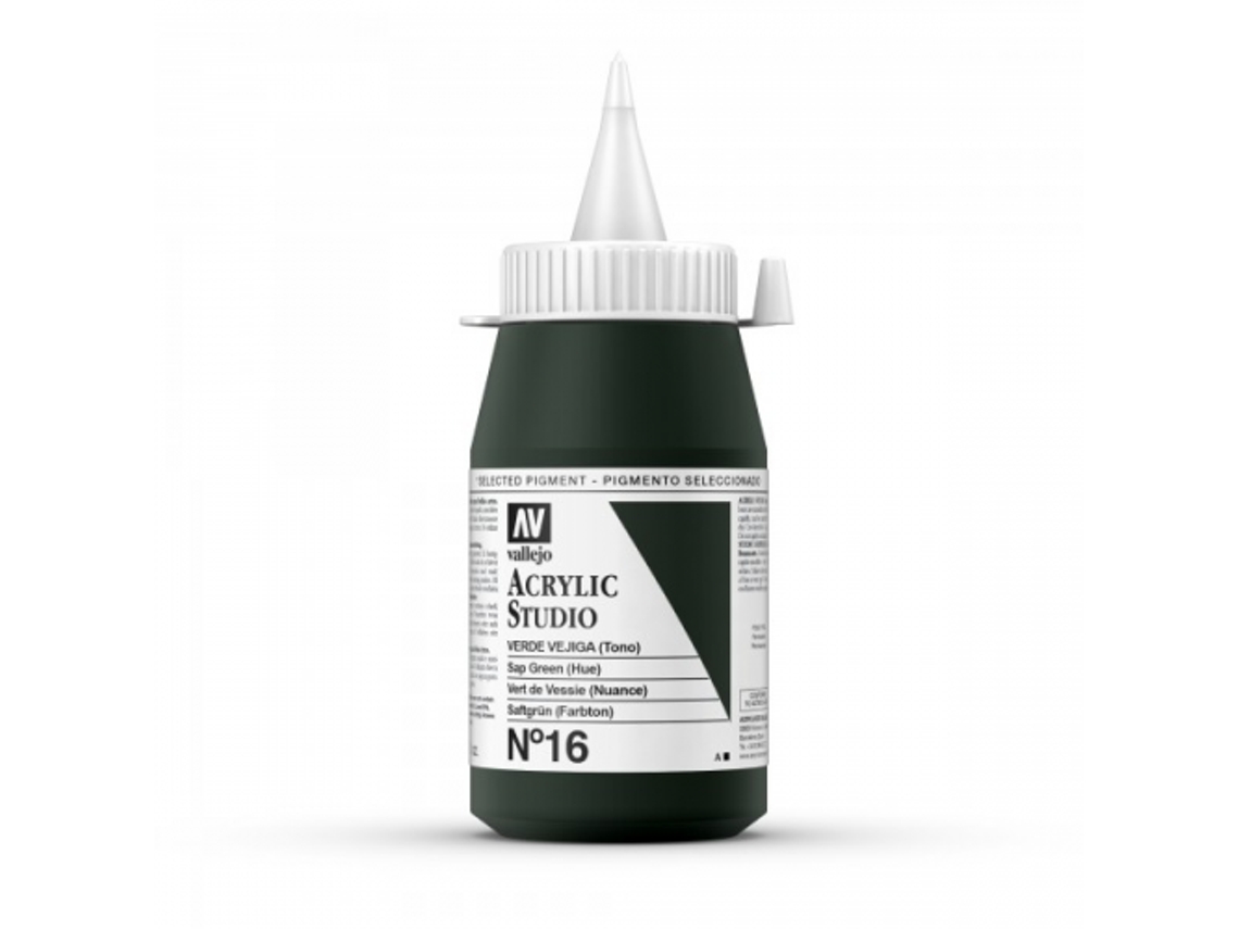 Pintura Acrilica Vallejo Studio 500 Ml (16 Verde Vejiga)