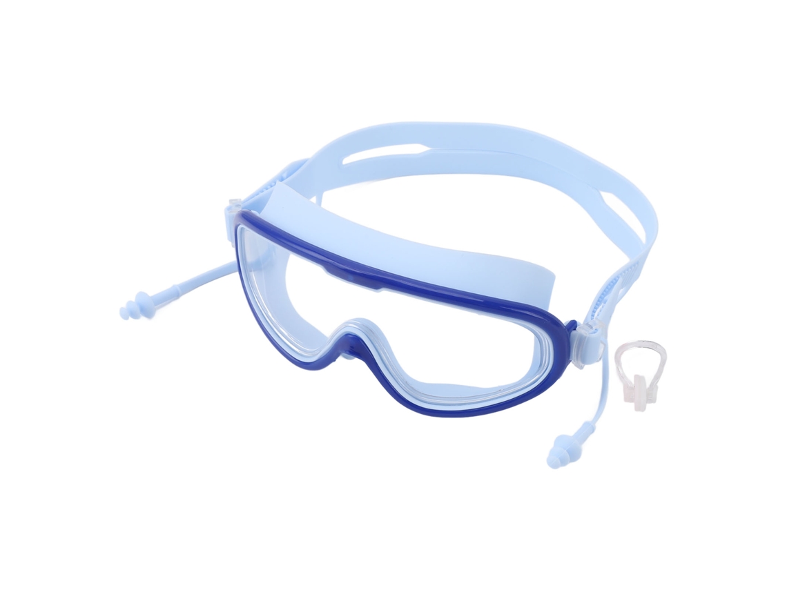 Vlrla-2026gafas De Natación Para Niños Con Marco Grande Impermeables Anti-niebla Hd Suministros De Natación Con Pinza Nasal Azul Lago