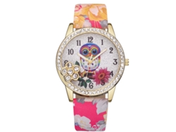 Reloj Vansvar Para Mujer Con Correa De Poliuretano Y Movimiento De Cuarzo (rojo)