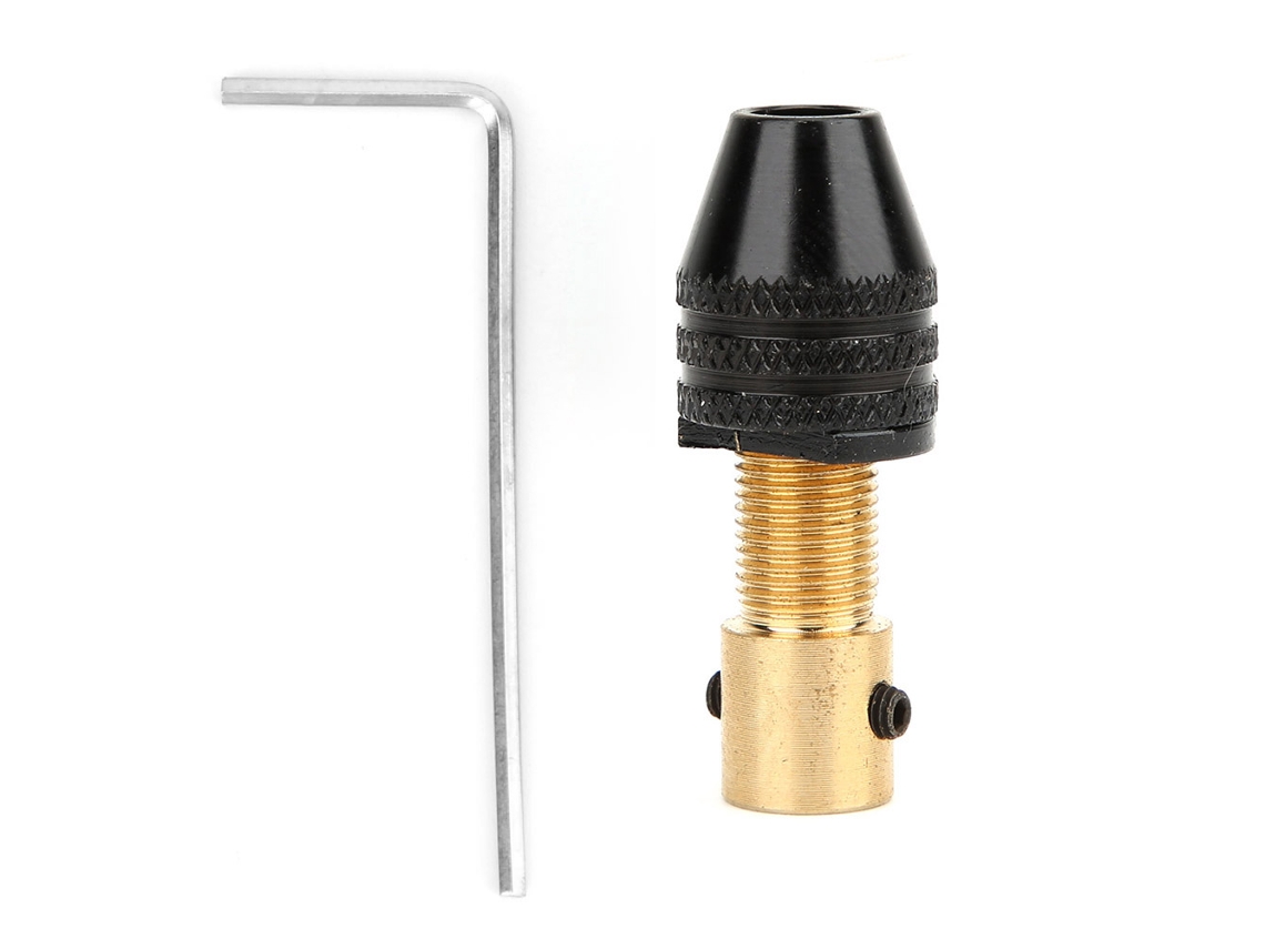 Mini Portabrocas Para Taladro Eléctrico, Latón Negro, 2,35 Mm/3,175 Mm Con Varilla