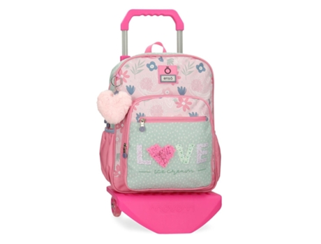 Mochila escolar ENSO Love ice cream 38cm con carro