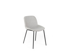 Eva - Silla de tela gris oscuro 4 piezas STONES