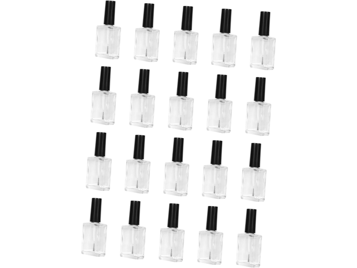 20 Frascos Transparentes Para Esmalte De Uñas, Envases Duraderos Para Esmalte De Uñas.