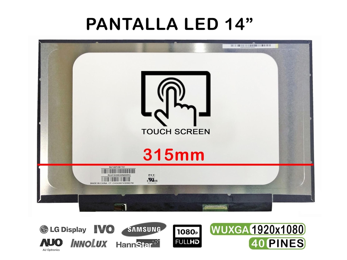 Pantalla táctil LED de 14 pulgadas para portátil NV140FHM-T01, compatible con IPS de 40 pines