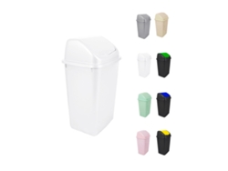 Cubo de basura con tapa giratoria de 30/50 litros ideal para el hogar y la oficina blanco 30 L Jardim202