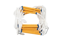 Escalera de cuerda, capacidad de carga 200 kg, longitud 12 m, longitud de cada peldaño 28,4 cm, diámetro de la cuerda 1,8 cm, peso bruto 3,4 kg