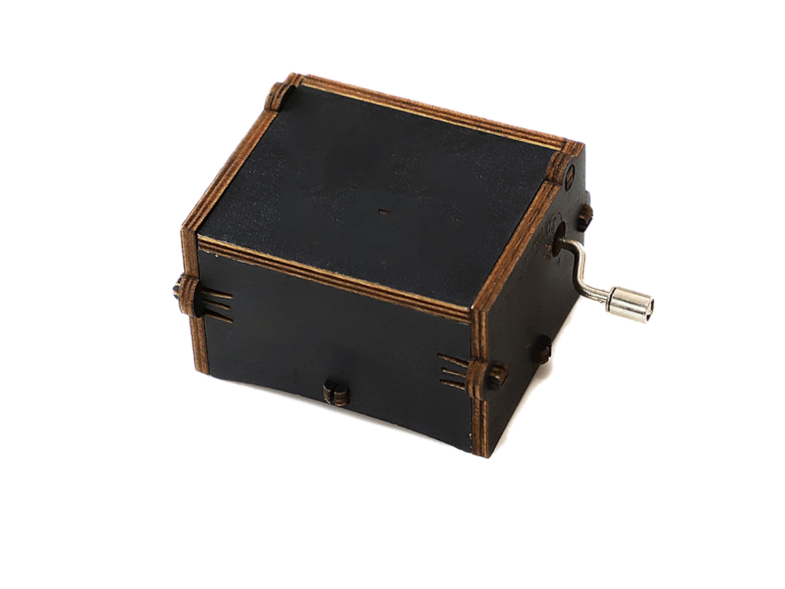 2026-caja De Música De Madera Artística Con Manivela Para Regalos De Navidad Harry Potter Negro