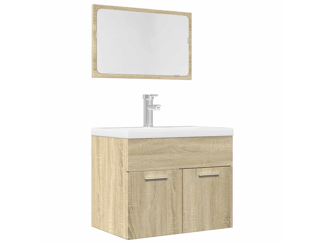Piezas Conj. Muebles de baño derivados de madera de roble Sonoma Wsd55211 Lovely Home