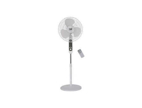 Ventilador De Pie Calma blanco 3 velocidades 45w.3 Aspas 43 D con Remoto.temporizador 0,5h-7,5h FABRILAMP