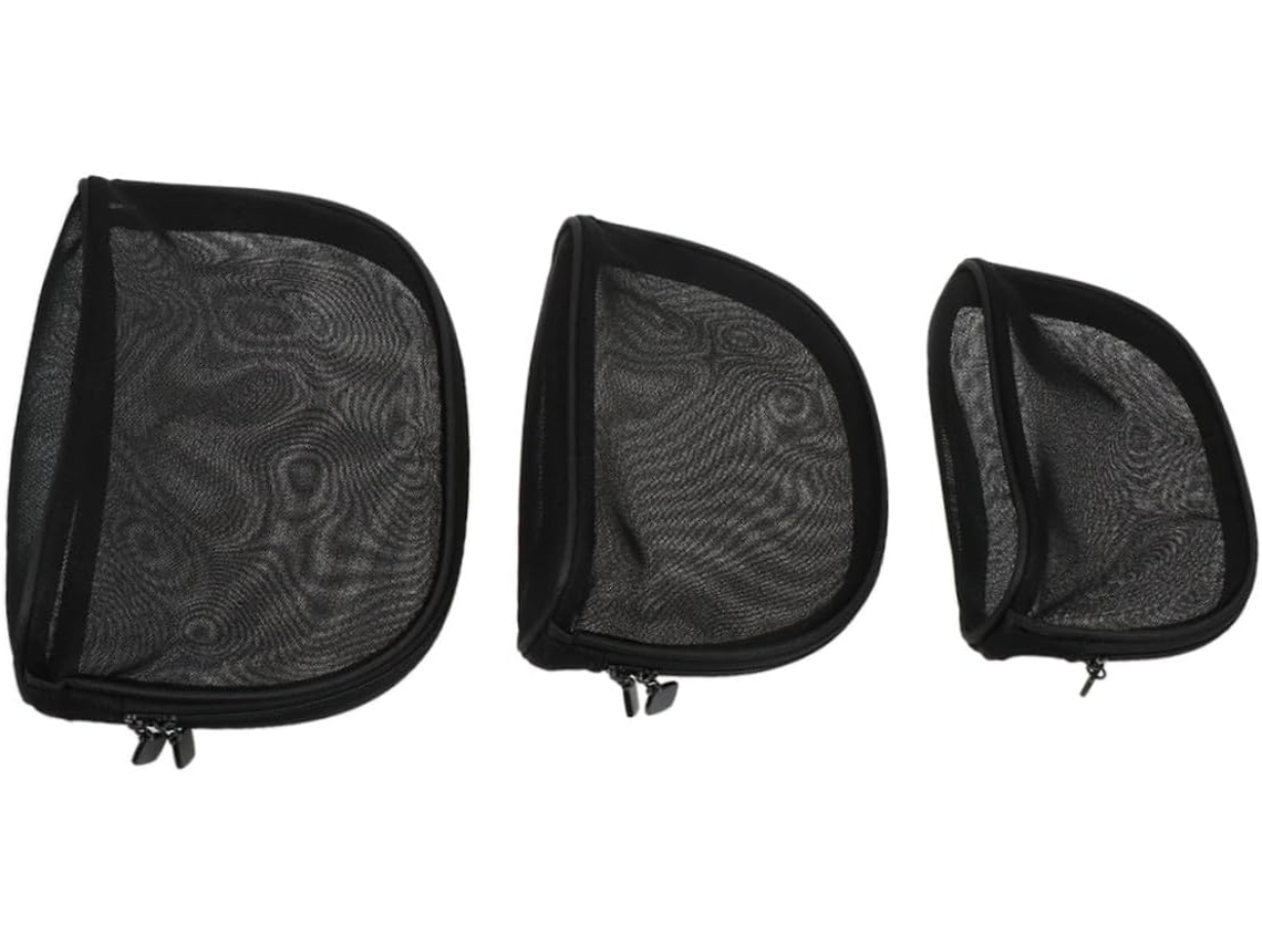 Neceser De Maquillaje De Malla Transparente De 3 Piezas, Neceser Portátil De Viaje Para Brochas De Maquillaje Para Mujer.