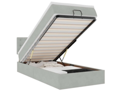 Maison Exclusive - Estructura Cama Otomana Colchón Terciopelo Gris Claro 100x200cm