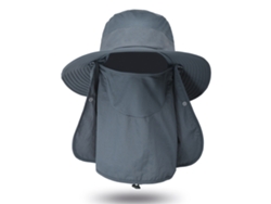 Sombrero de pesca con solapa extraíble, ala ancha, protección solar, verano, para hombre y mujer